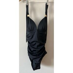 Victoria's Secret The Harlow Push-Up One-Piece Black Swimsuit Size Small